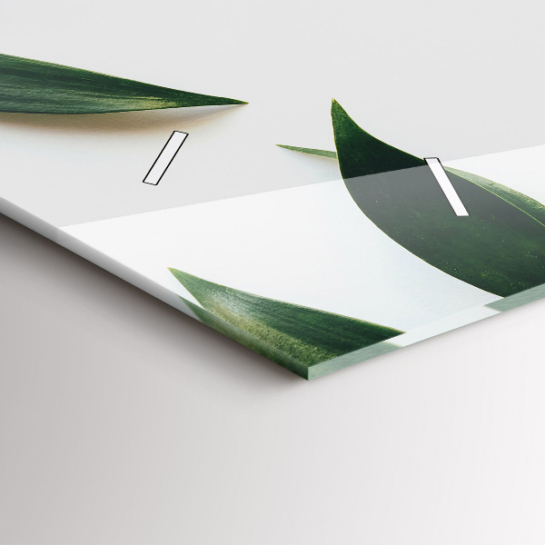 Zegar ścienny poziomy Ramka z liści