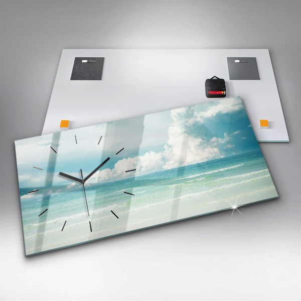 Zegar ścienny poziomy Krajobraz morze