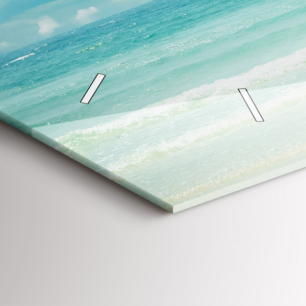 Zegar ścienny poziomy Krajobraz morze