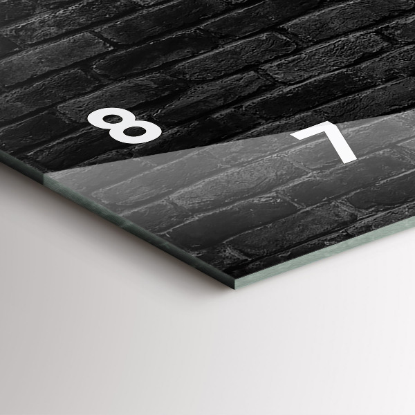 Zegar ścienny poziomy Ciemna ściana cegły