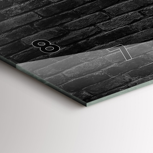 Zegar ścienny poziomy Ciemna ściana cegły