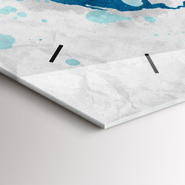 Zegar ścienny poziomy Mapa świata