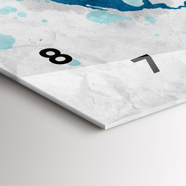 Zegar ścienny poziomy Mapa świata