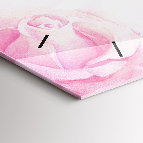 Zegar ścienny poziomy Róże abstrakcja