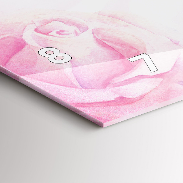 Zegar ścienny poziomy Róże abstrakcja