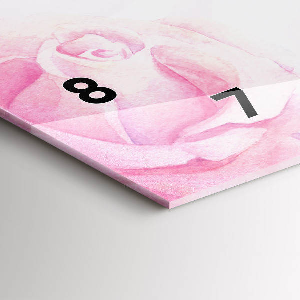 Zegar ścienny poziomy Róże abstrakcja