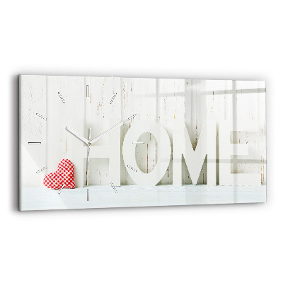 Zegar ścienny poziomy Napis dom