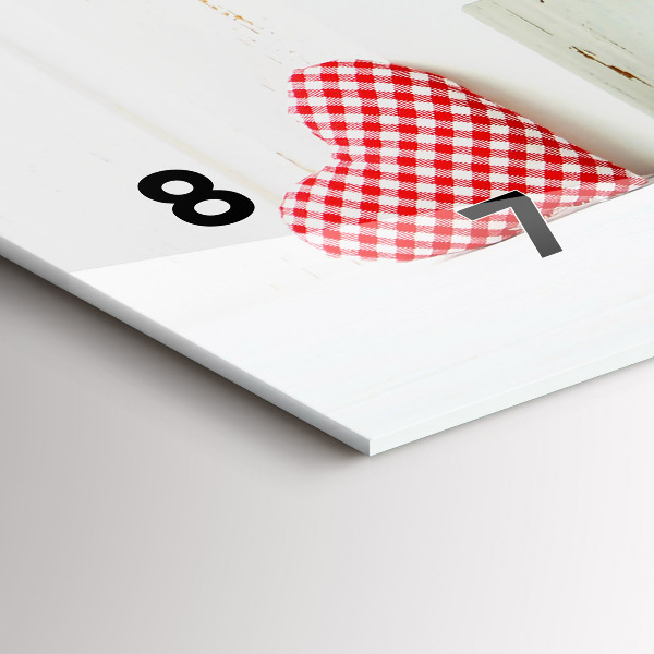 Zegar ścienny poziomy Napis dom