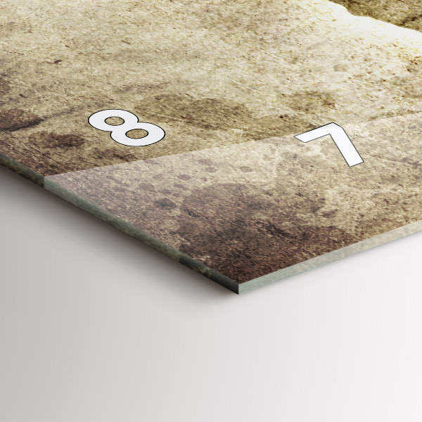 Zegar ścienny poziomy Mapa świata