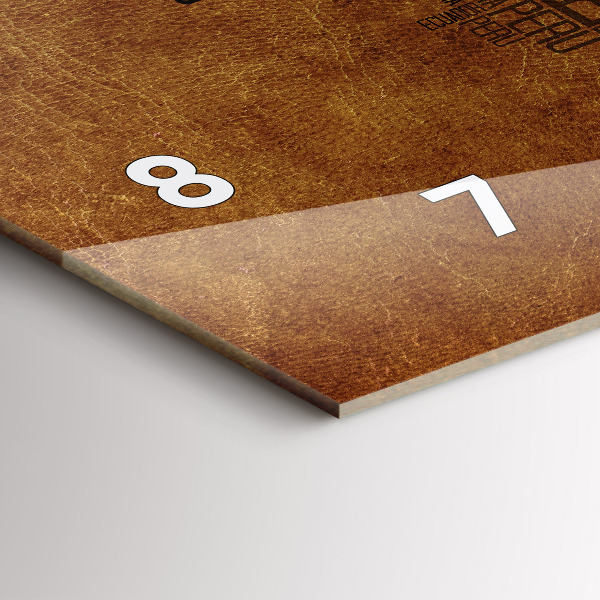 Zegar ścienny poziomy Nazwy krajów mapa