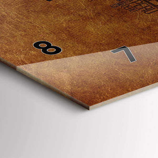 Zegar ścienny poziomy Nazwy krajów mapa