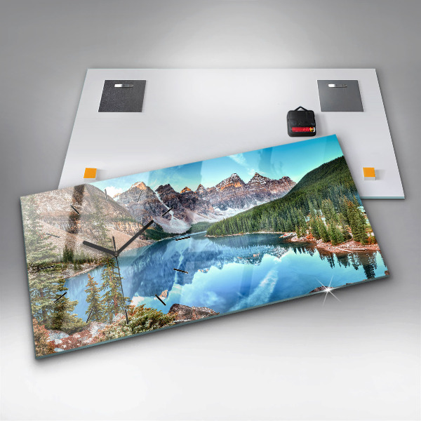 Zegar ścienny poziomy Górski Krajobraz