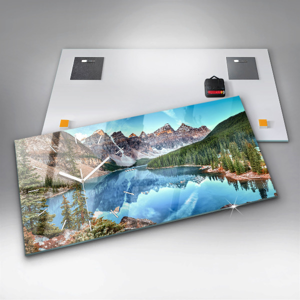 Zegar ścienny poziomy Górski Krajobraz