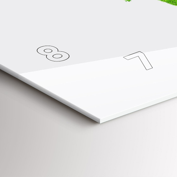 Zegar ścienny poziomy Mapa zielona trawa