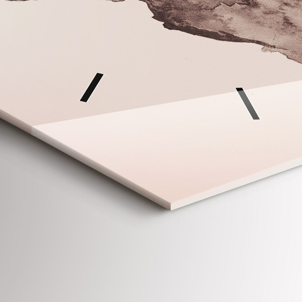 Zegar ścienny poziomy Akwarela mapa świata