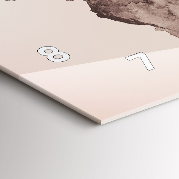 Zegar ścienny poziomy Akwarela mapa świata