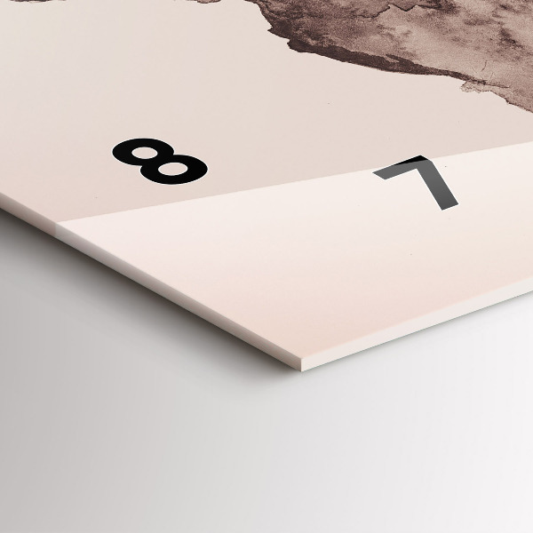 Zegar ścienny poziomy Akwarela mapa świata