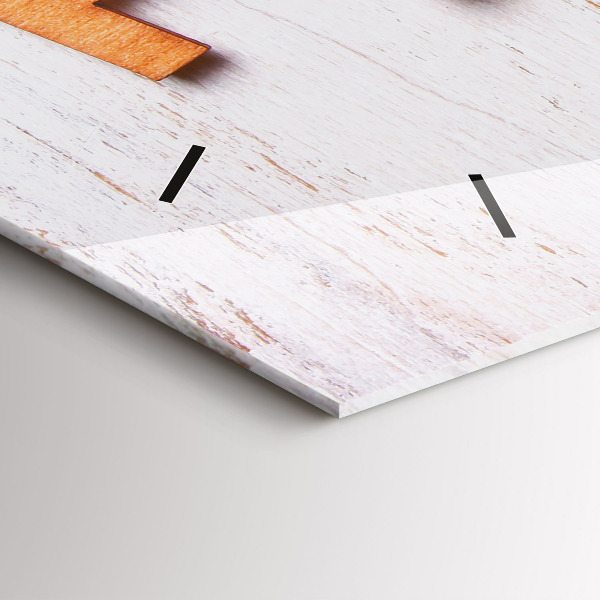 Zegar ścienny poziomy Napis rodzina