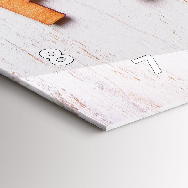 Zegar ścienny poziomy Napis rodzina