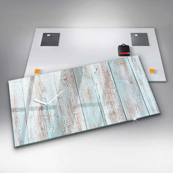 Zegar ścienny poziomy Pastelowe drewno