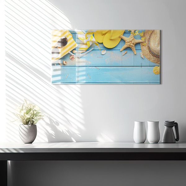 Zegar ścienny poziomy Akcesoria plażowe