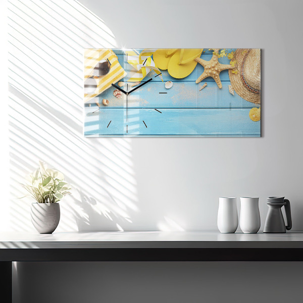 Zegar ścienny poziomy Akcesoria plażowe