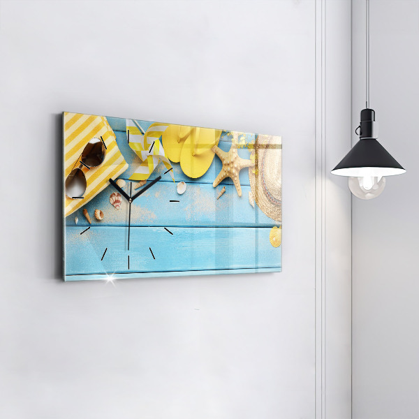 Zegar ścienny poziomy Akcesoria plażowe