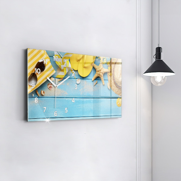 Zegar ścienny poziomy Akcesoria plażowe