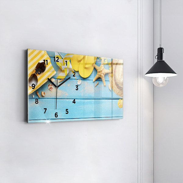 Zegar ścienny poziomy Akcesoria plażowe
