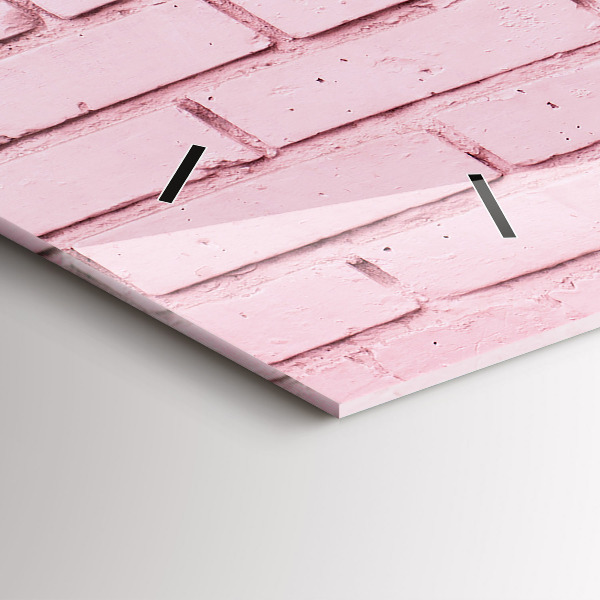 Zegar ścienny poziomy Cegły ściana