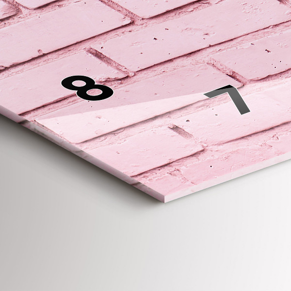 Zegar ścienny poziomy Cegły ściana