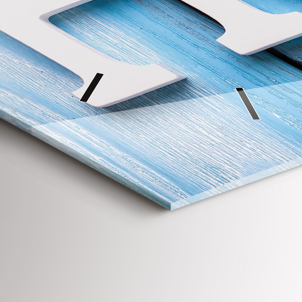 Zegar ścienny poziomy Napis dom