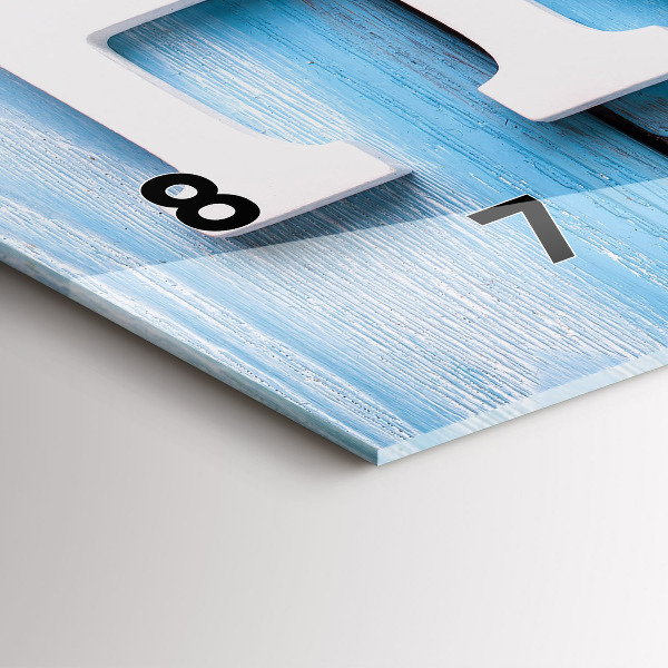 Zegar ścienny poziomy Napis dom