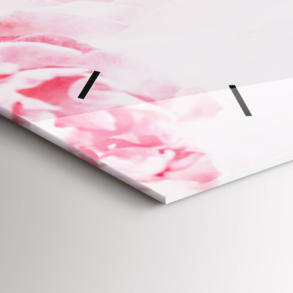 Zegar ścienny poziomy Kwitnące kwiaty