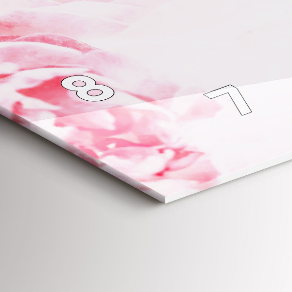 Zegar ścienny poziomy Kwitnące kwiaty