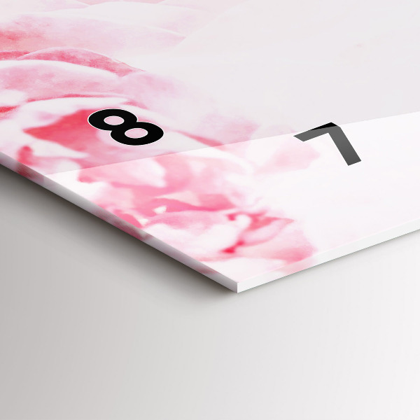 Zegar ścienny poziomy Kwitnące kwiaty