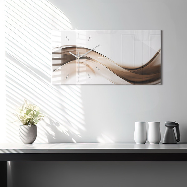 Zegar ścienny poziomy Abstrakcja linia