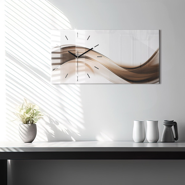 Zegar ścienny poziomy Abstrakcja linia