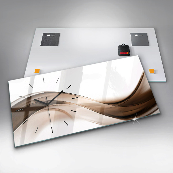 Zegar ścienny poziomy Abstrakcja linia