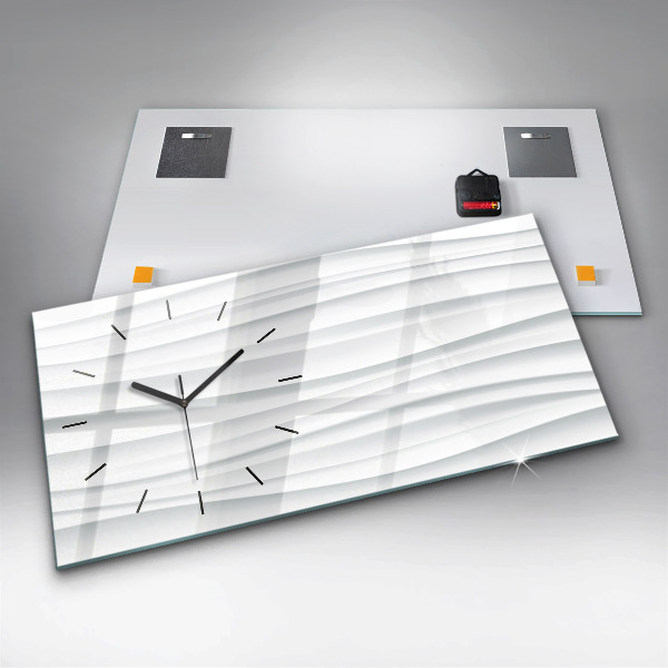 Zegar ścienny poziomy Fale tekstura