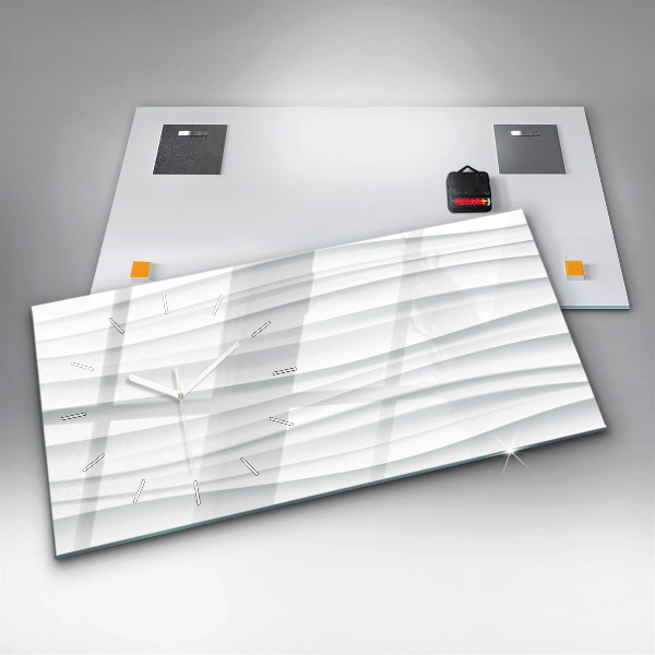 Zegar ścienny poziomy Fale tekstura