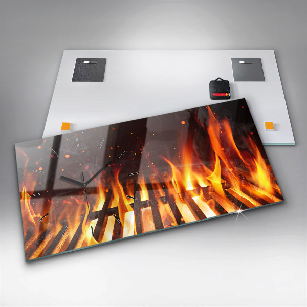 Zegar szklany poziomy Grill