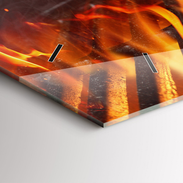 Zegar szklany poziomy Grill