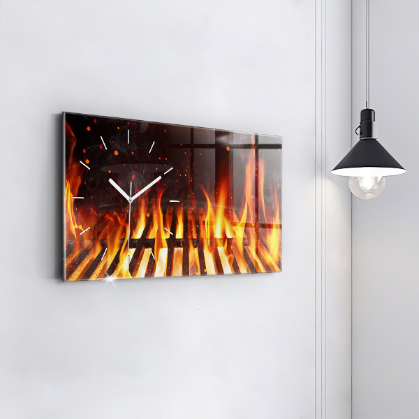 Zegar szklany poziomy Grill