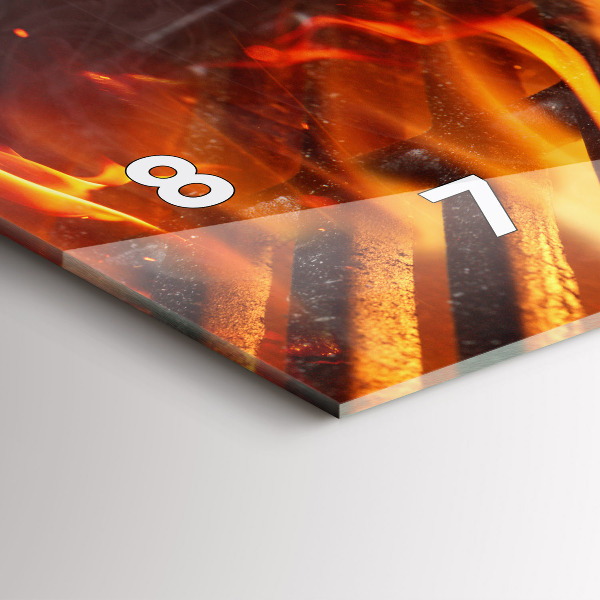 Zegar szklany poziomy Grill