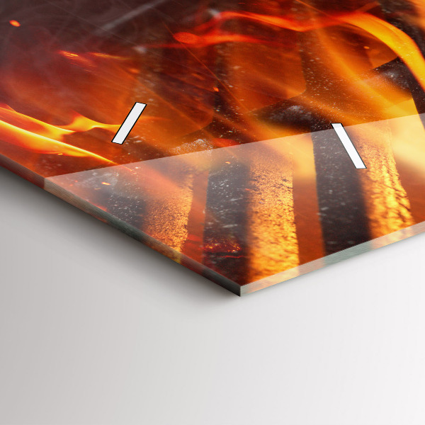 Zegar szklany poziomy Grill