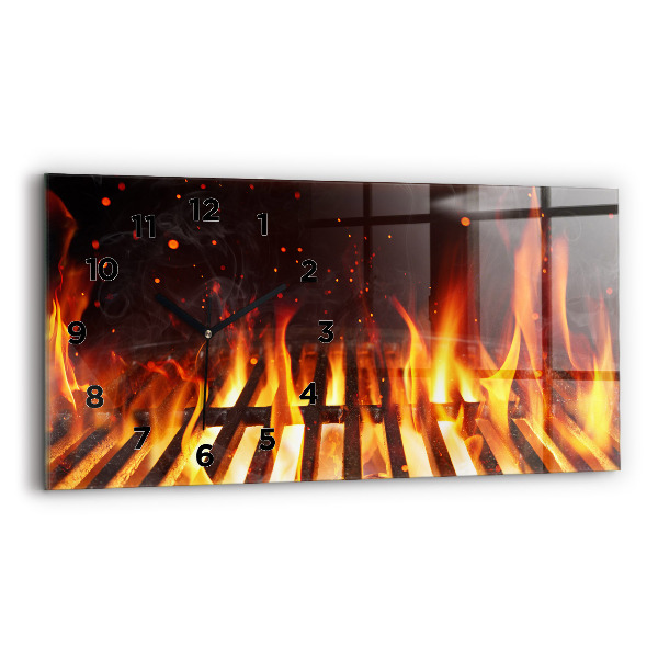 Zegar szklany poziomy Grill