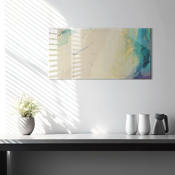 Zegar szklany poziomy Elegancka abstrakcja