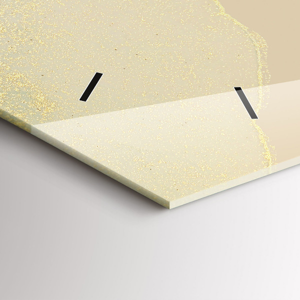 Zegar szklany poziomy Elegancka abstrakcja