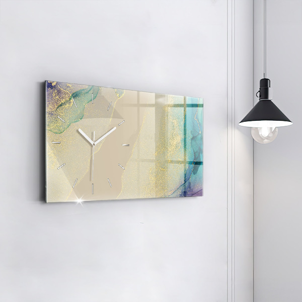 Zegar szklany poziomy Elegancka abstrakcja
